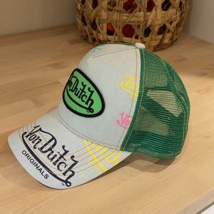 Light Denim Green Apple Logo Trucker 